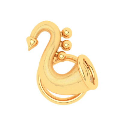 14KT Trumpet Shaped Gold Nosepin From Online Exclusive - Image 6