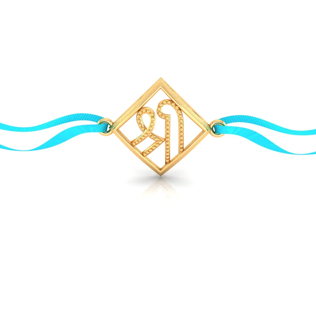 14KT Yellow Gold Shree Rakhi for Men's - Image 2