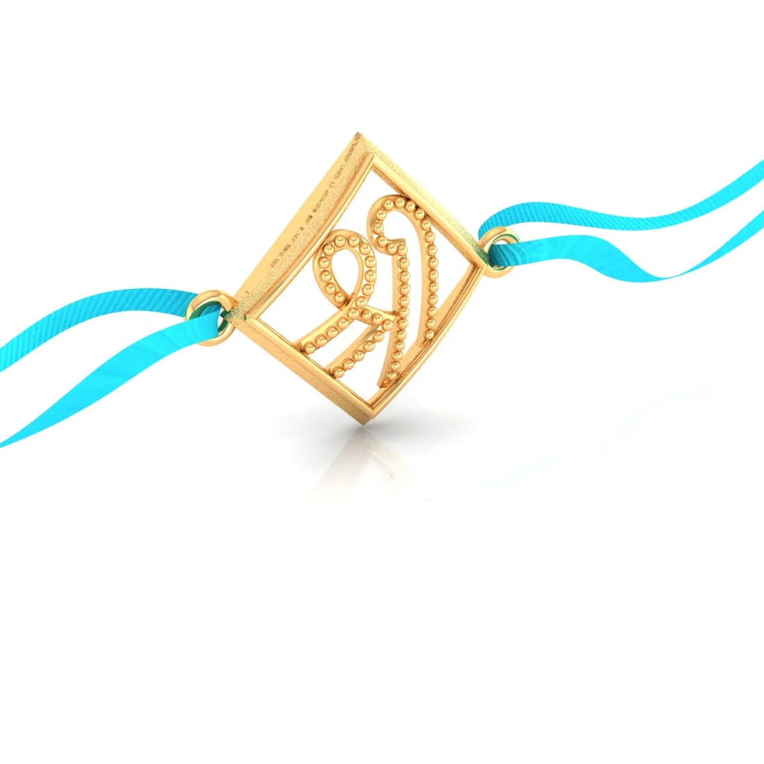 14KT Yellow Gold Shree Rakhi for Men's - Image 3