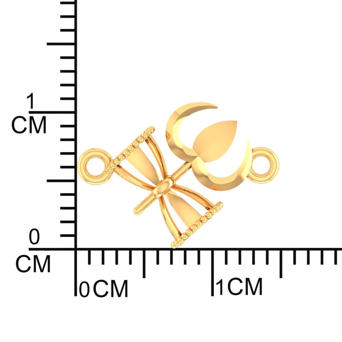 14KT Yellow Gold Trishul Damru Rakhi for Men's - Image 4
