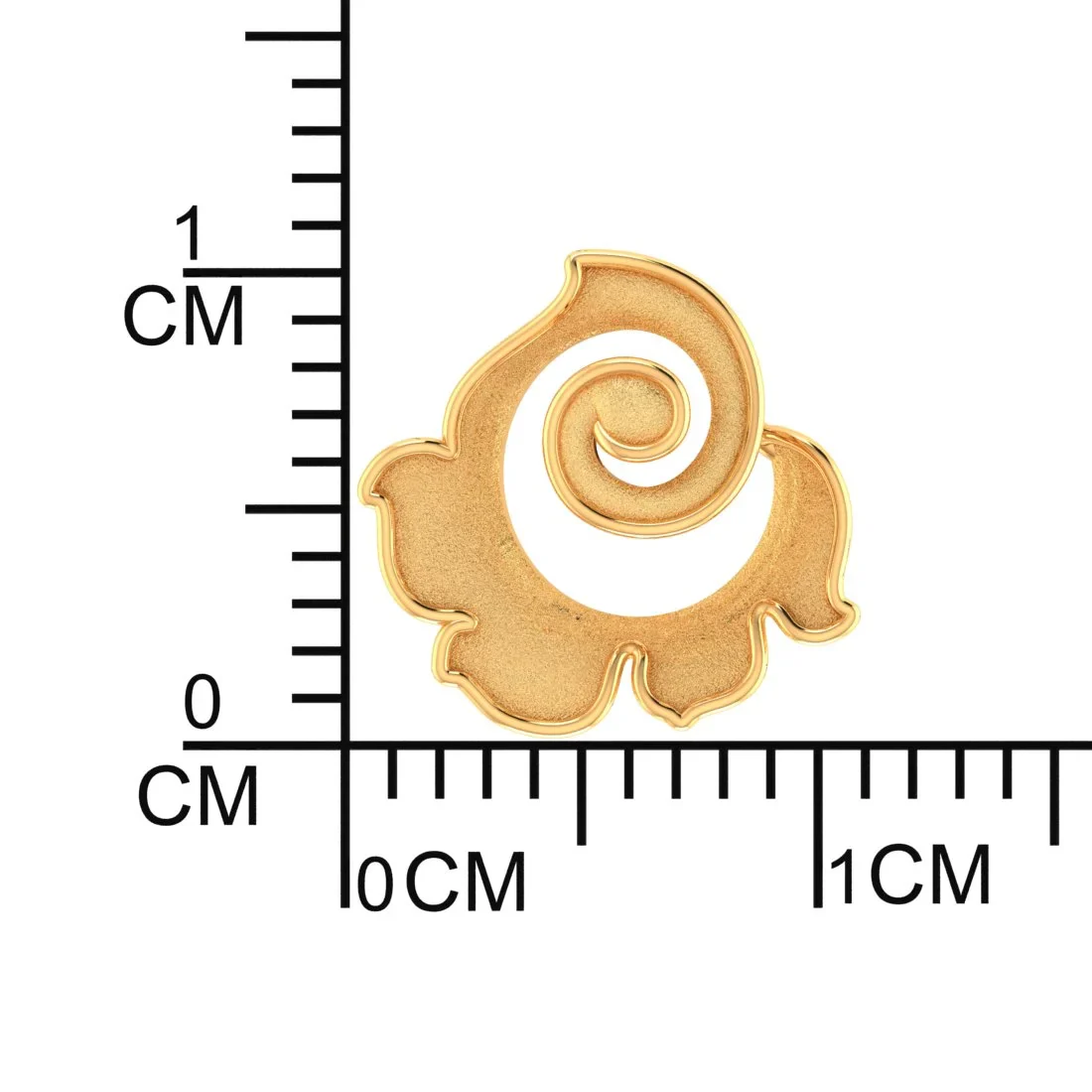 18k (750) Gold Earrings With Floral Stud Design And Swirl Detail - Image 5