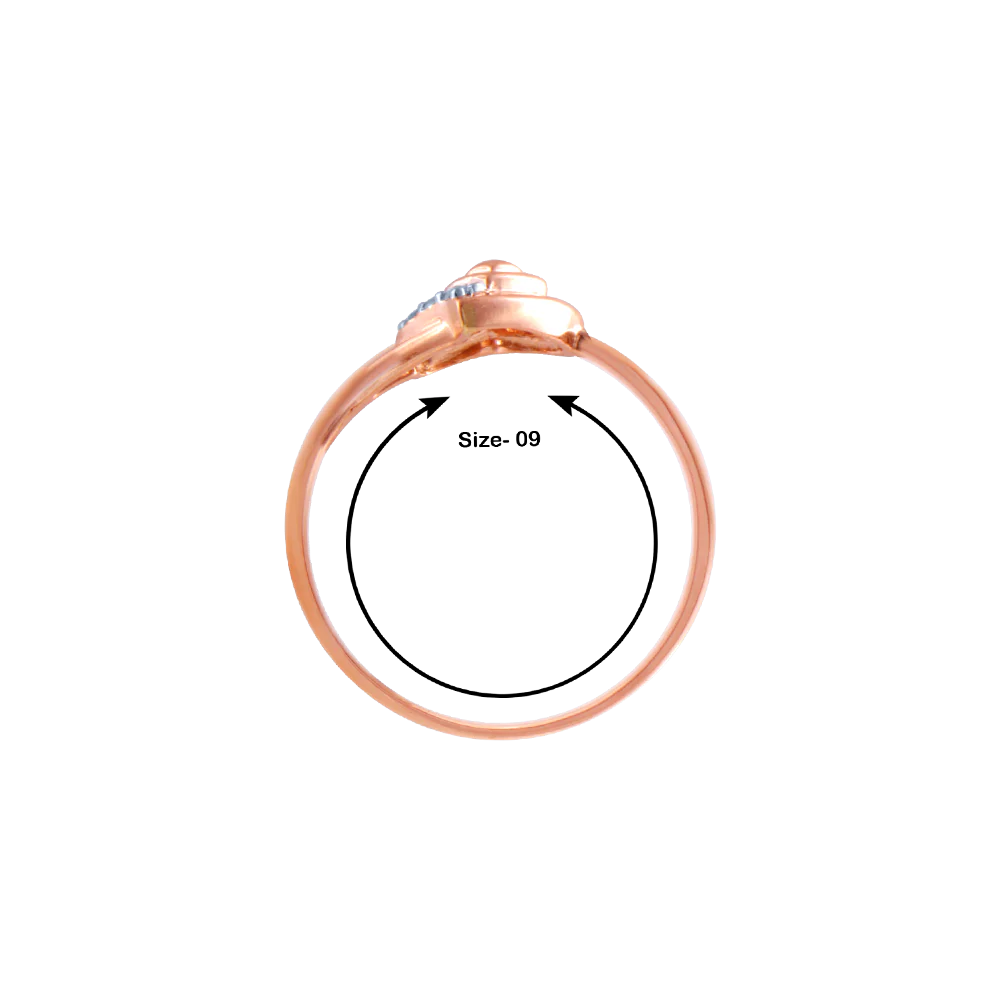 18k (750) Rose Gold And Diamond Ring For Women - Image 5