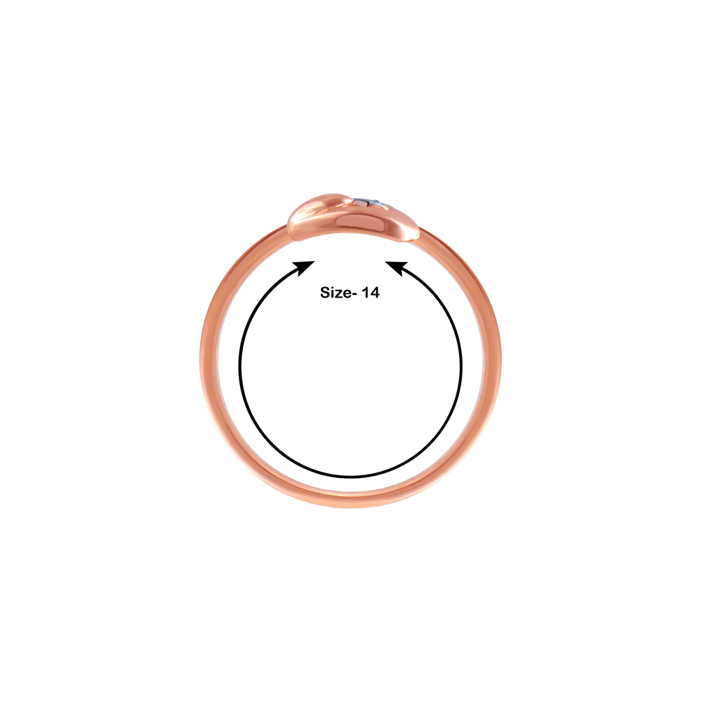 18k (750) Rose Gold And Diamond Ring For Women - Image 5