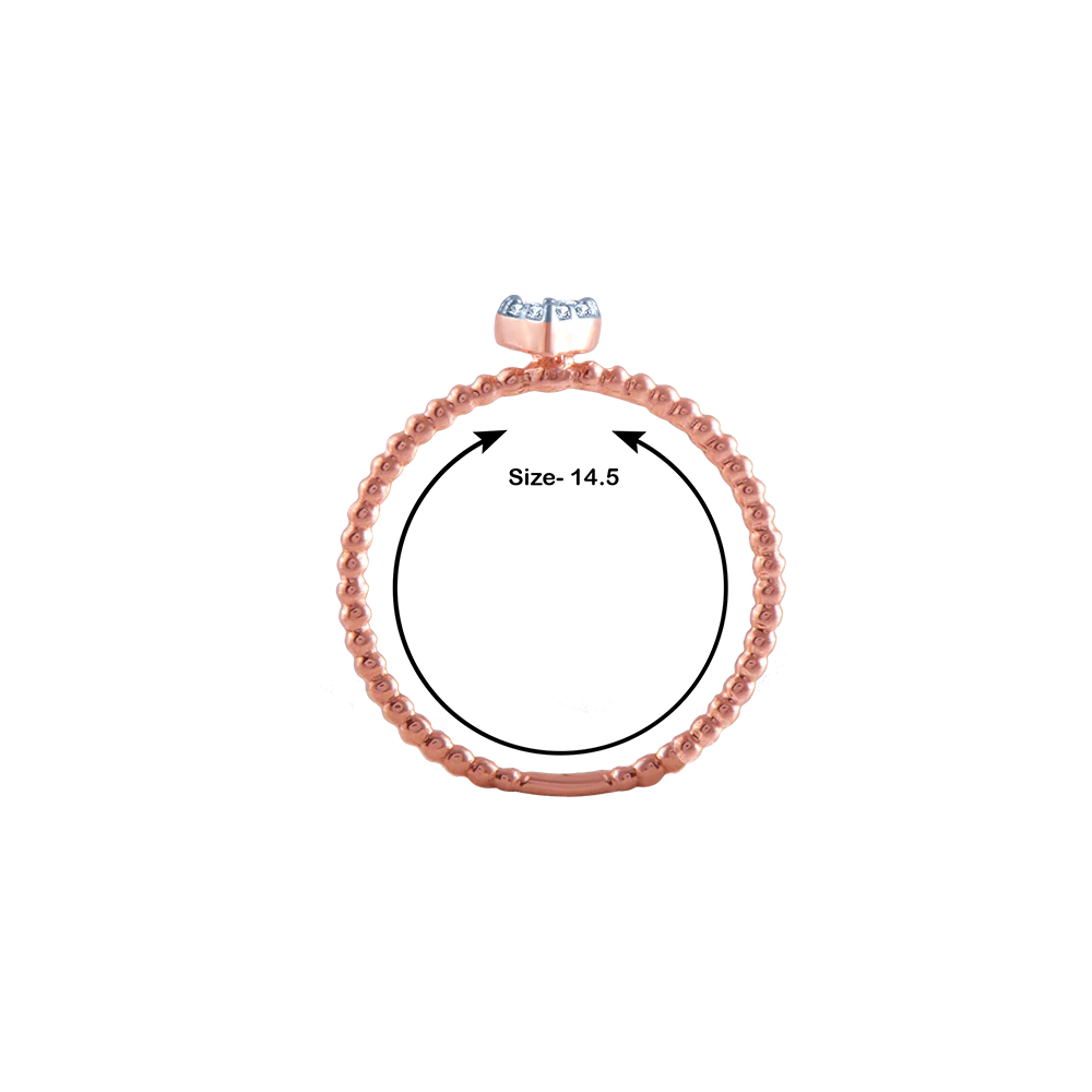 18k (750) Rose Gold And Diamond Ring For Women - Image 5