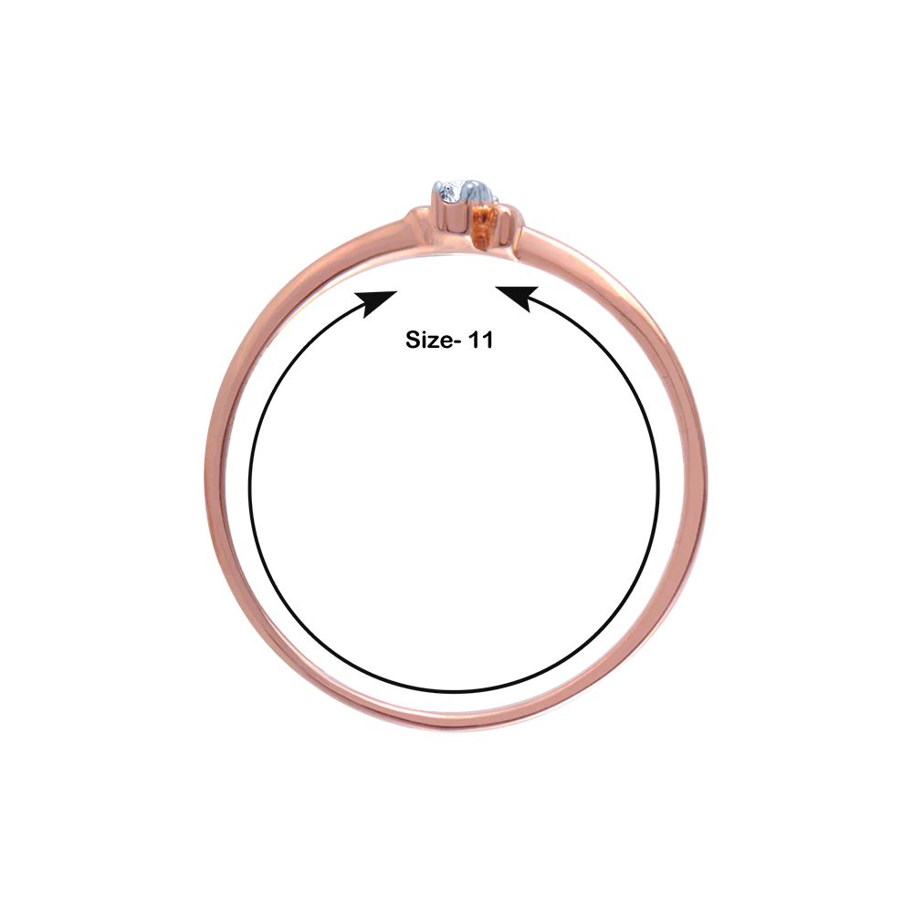 18k (750) Rose Gold And Diamond Ring For Women - Image 4