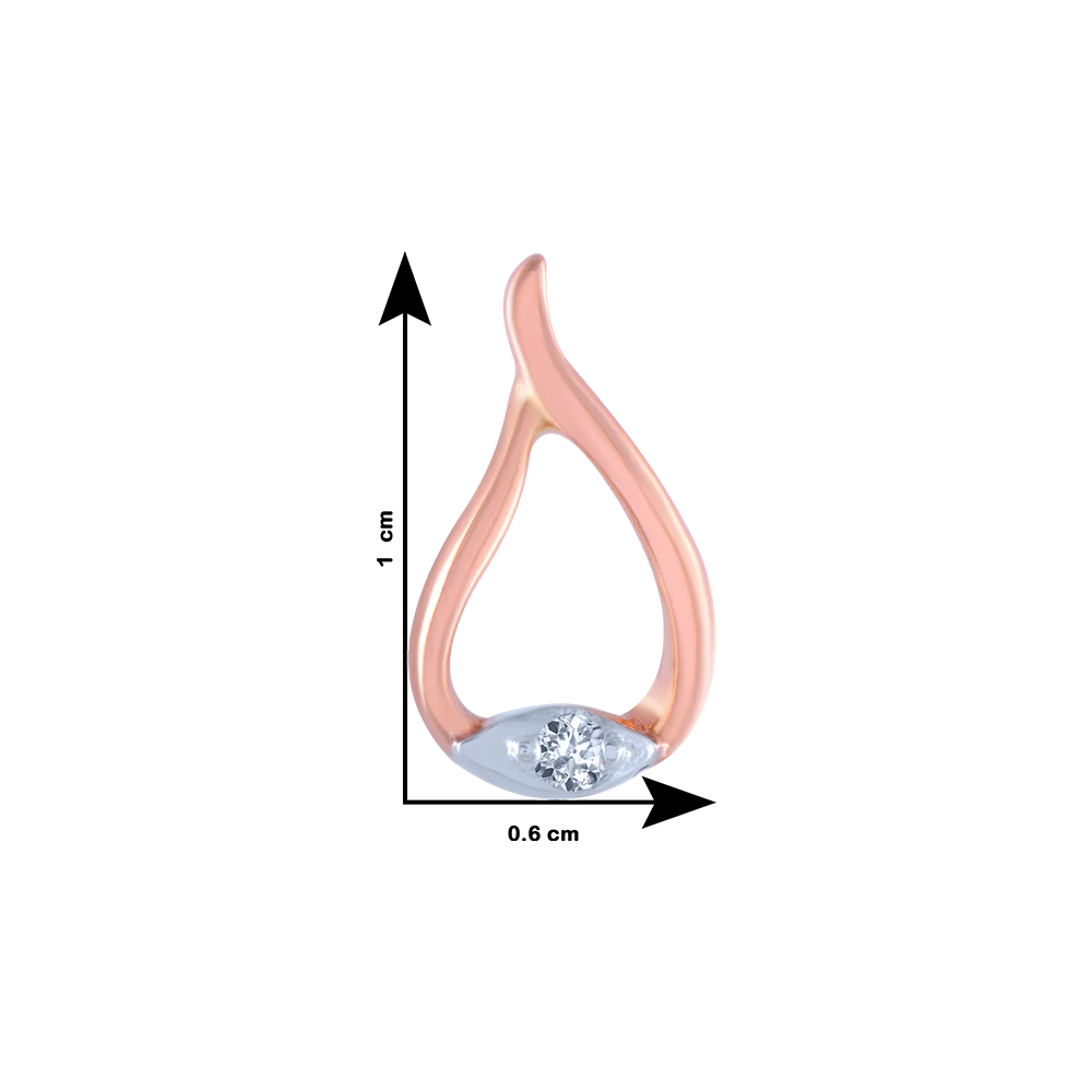18k (750) Rose Gold And Diamond Stud Earrings For Women - Image 4