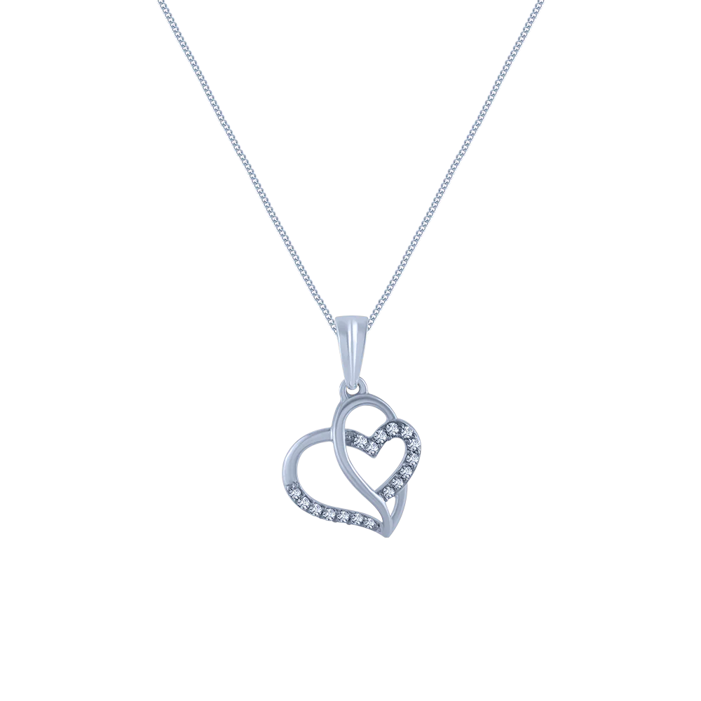 18k (750) White Gold And Diamond Pendant For Women