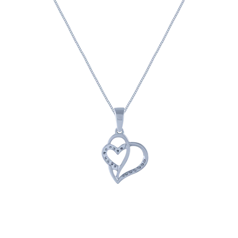 18k (750) White Gold And Diamond Pendant For Women - Image 3