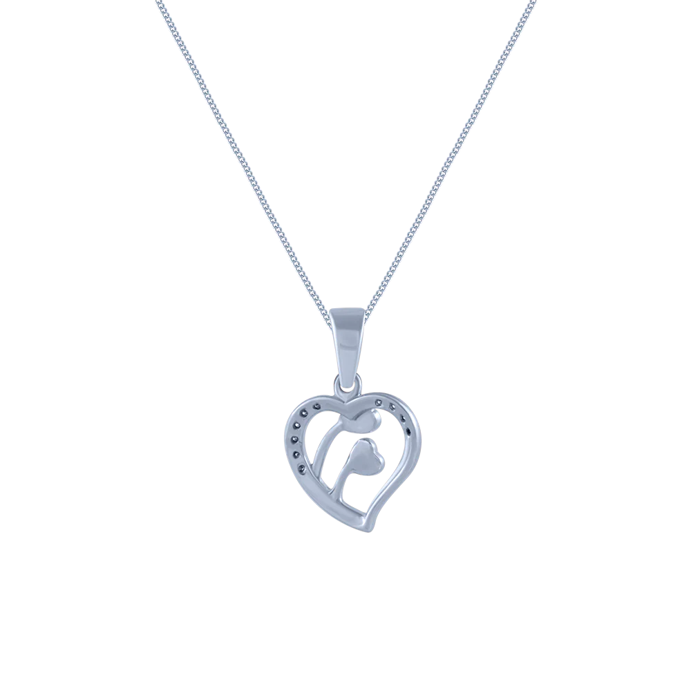 18k (750) White Gold And Diamond Pendant For Women - Image 3