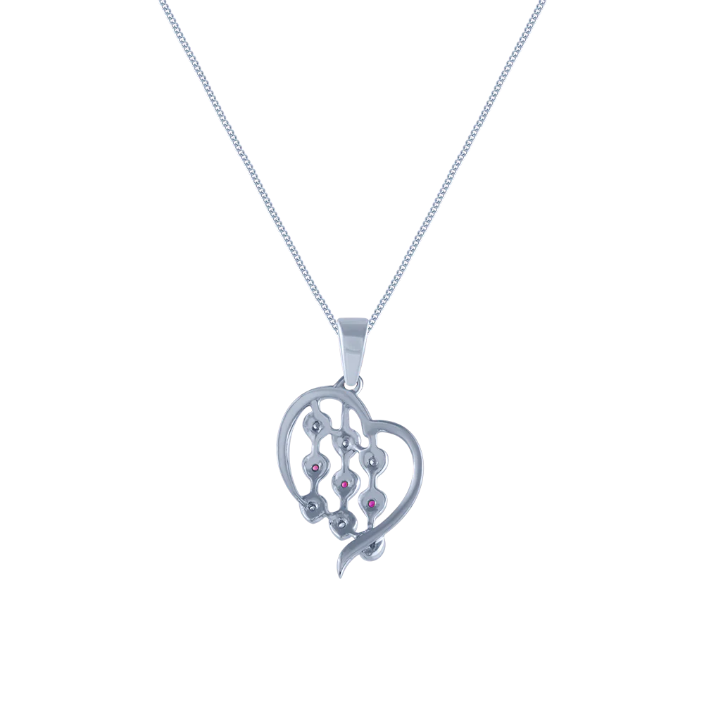 18k (750) White Gold And Diamond Pendant For Women - Image 3