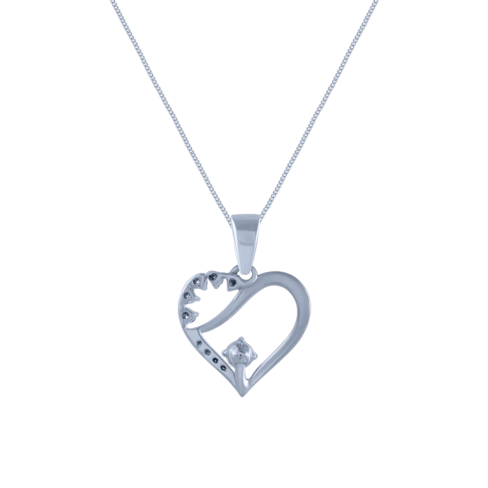 18k (750) White Gold And Diamond Pendant For Women - Image 3