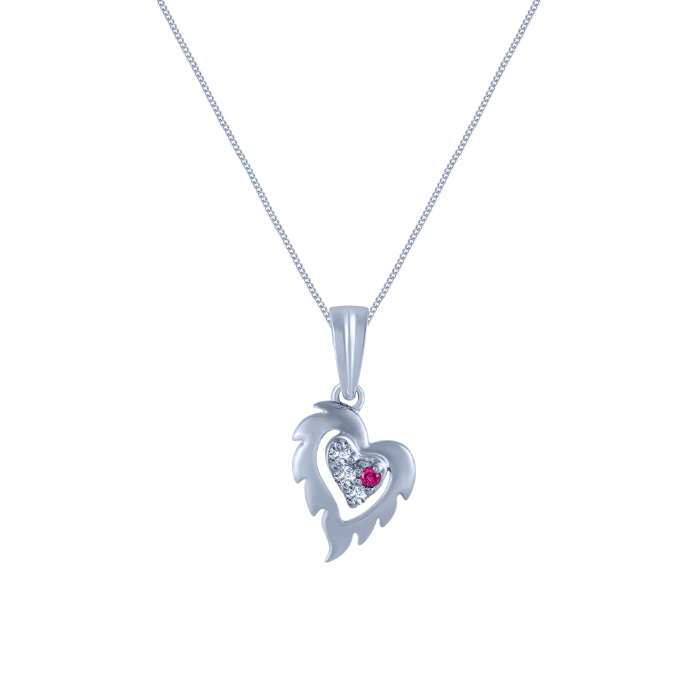 18k (750) White Gold And Diamond Pendant For Women