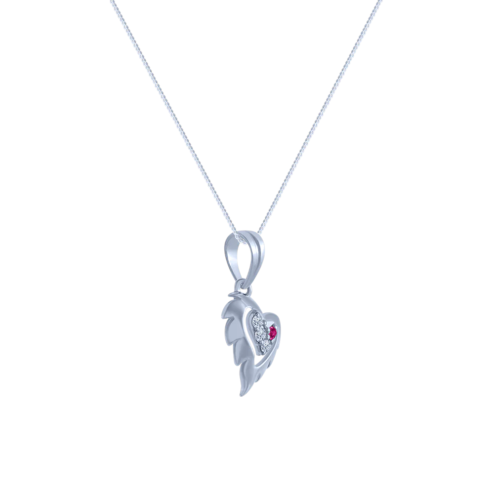 18k (750) White Gold And Diamond Pendant For Women - Image 2