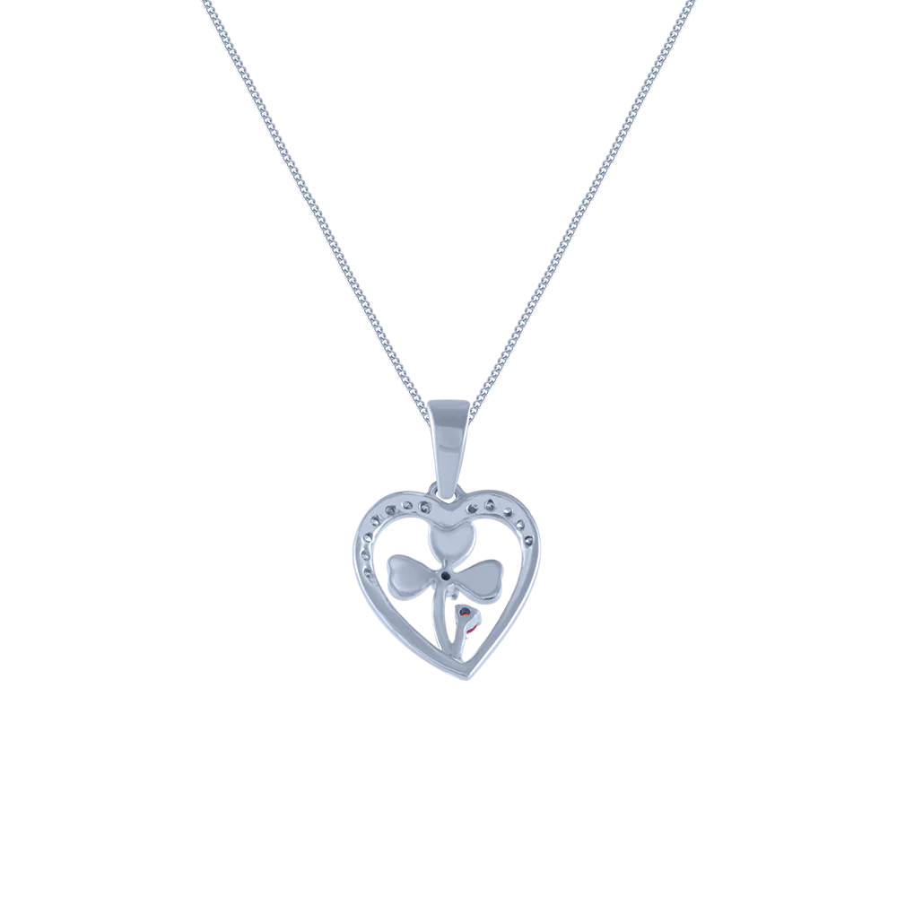 18k (750) White Gold And Diamond Pendant For Women - Image 3
