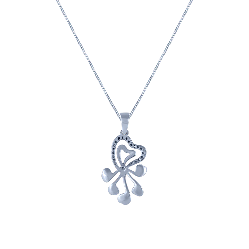 18k (750) White Gold And Diamond Pendant For Women - Image 3