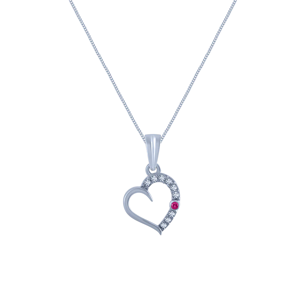 18k (750) White Gold And Diamond Pendant For Women