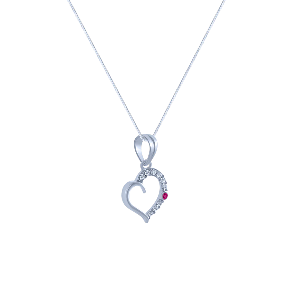 18k (750) White Gold And Diamond Pendant For Women - Image 2