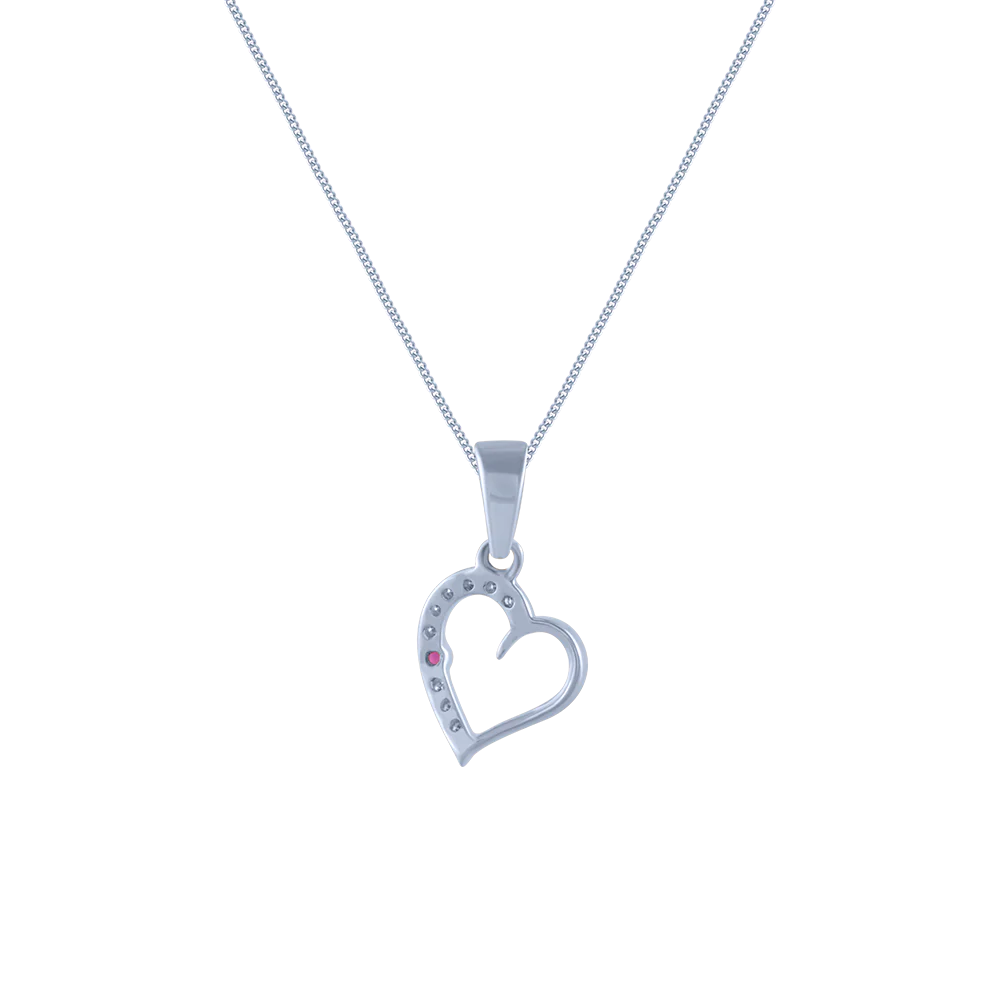 18k (750) White Gold And Diamond Pendant For Women - Image 3