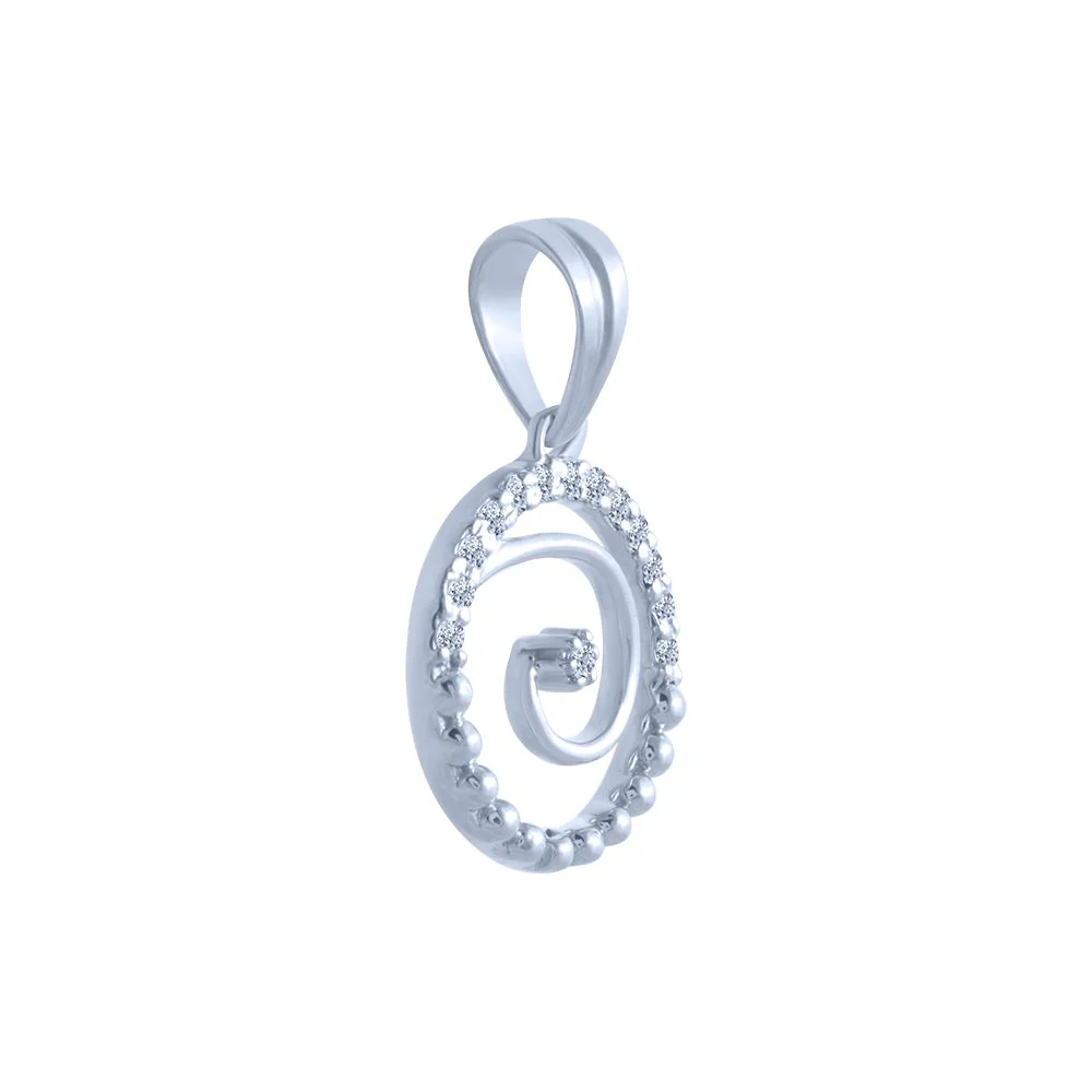 18k (750) White Gold And Diamond Pendant For Women - Image 2