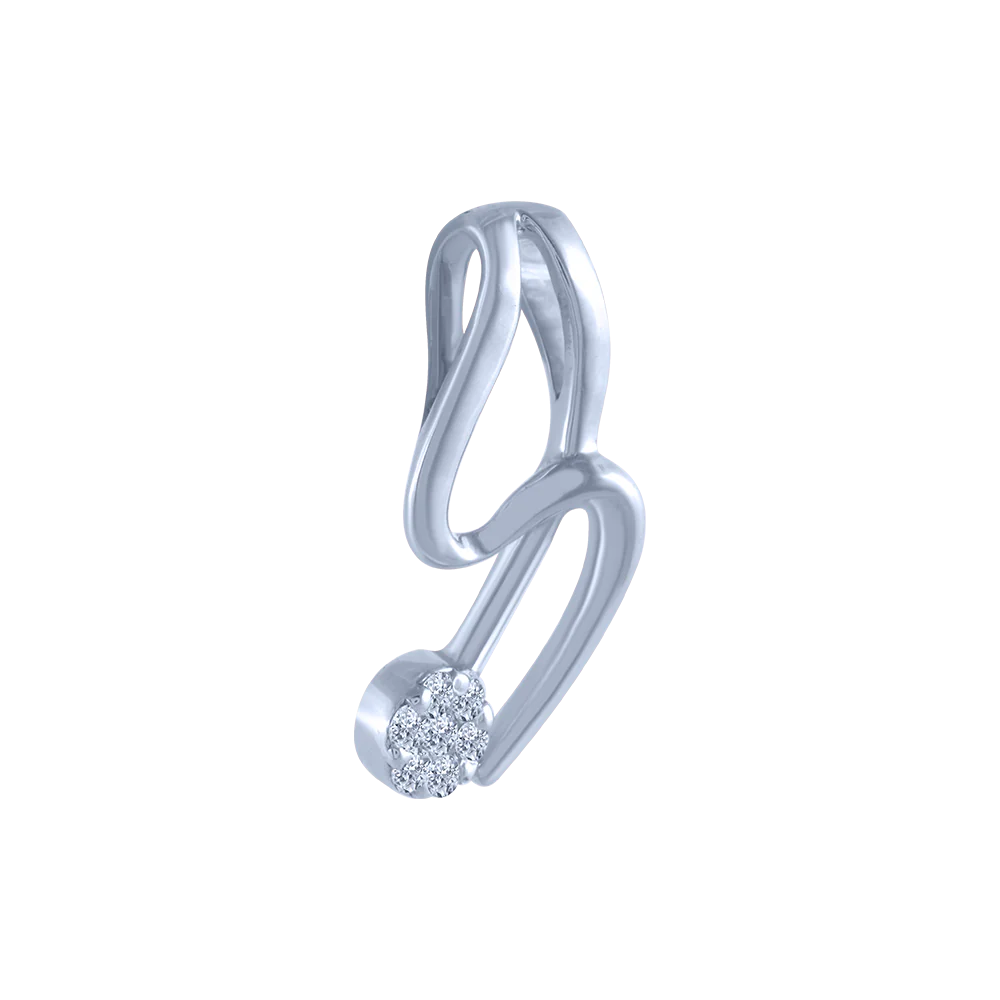 18k (750) White Gold And Diamond Pendant For Women - Image 3