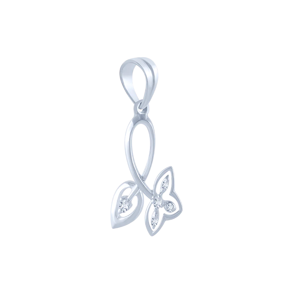 18k (750) White Gold And Diamond Pendant For Women - Image 3
