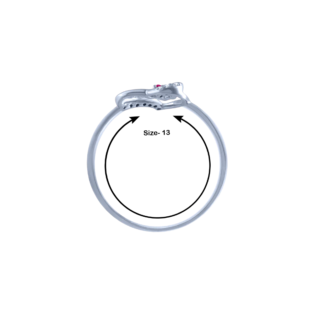 18k (750) White Gold And Diamond Ring For Women - Image 5