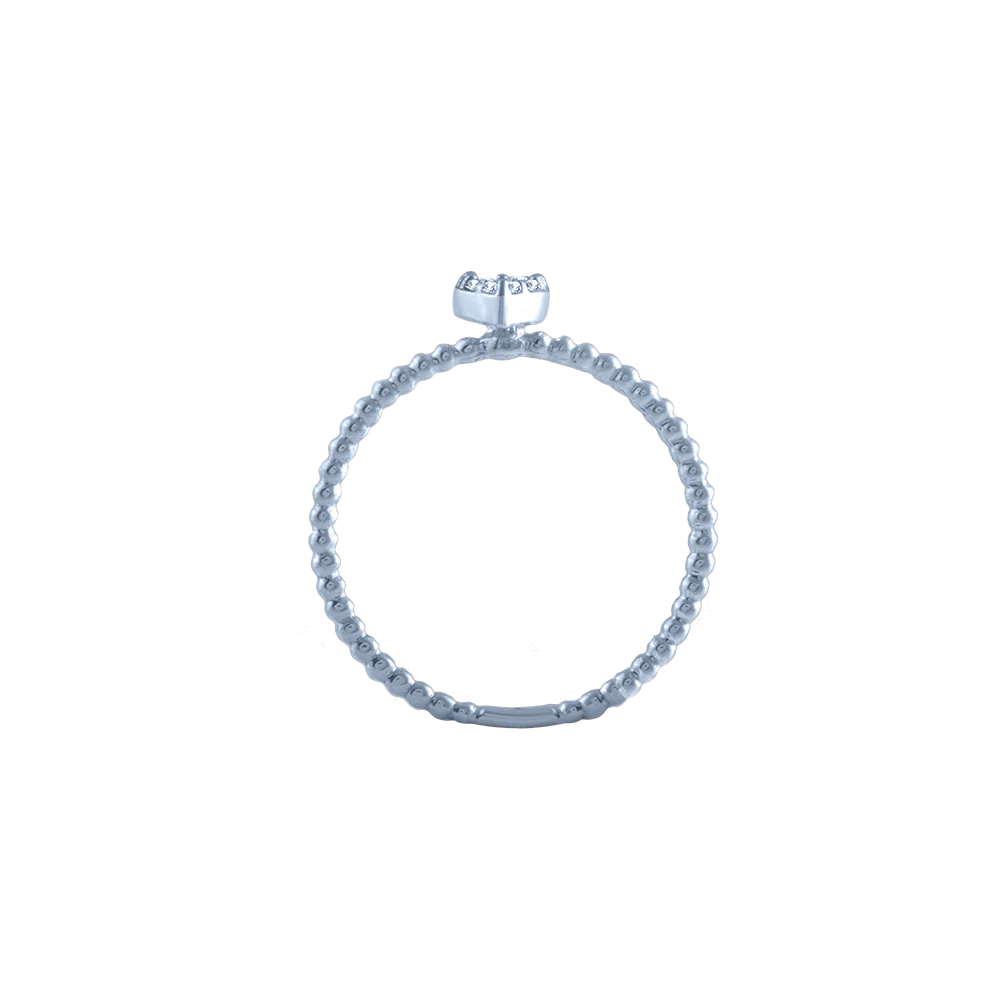 18k (750) White Gold And Diamond Ring For Women - Image 2