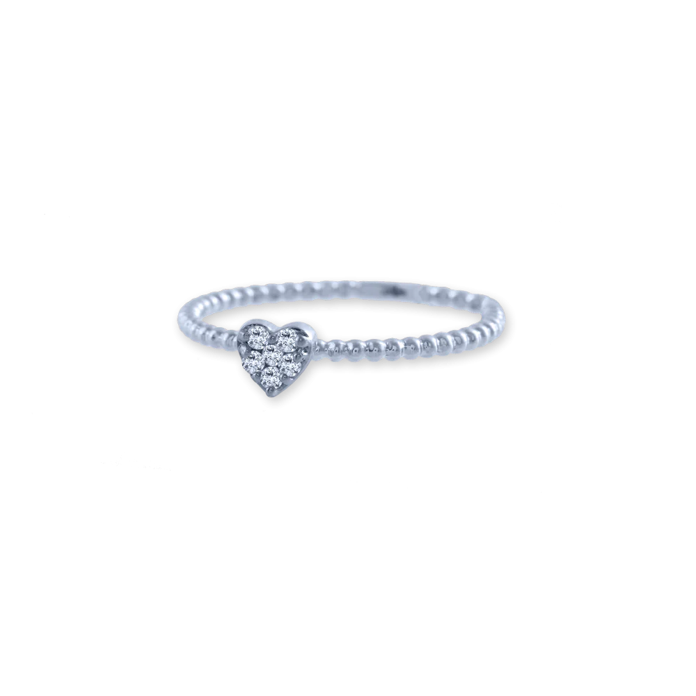 18k (750) White Gold And Diamond Ring For Women - Image 3