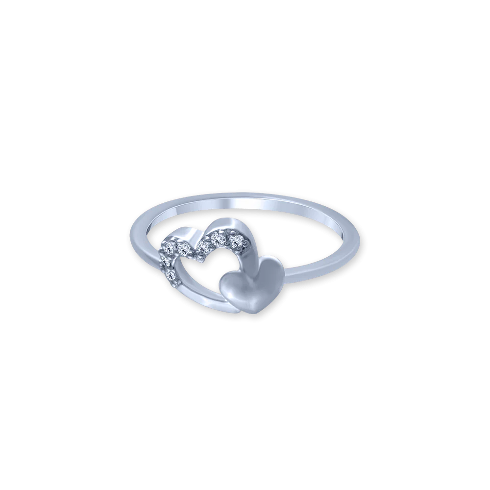 18k (750) White Gold And Diamond Ring For Women - Image 3