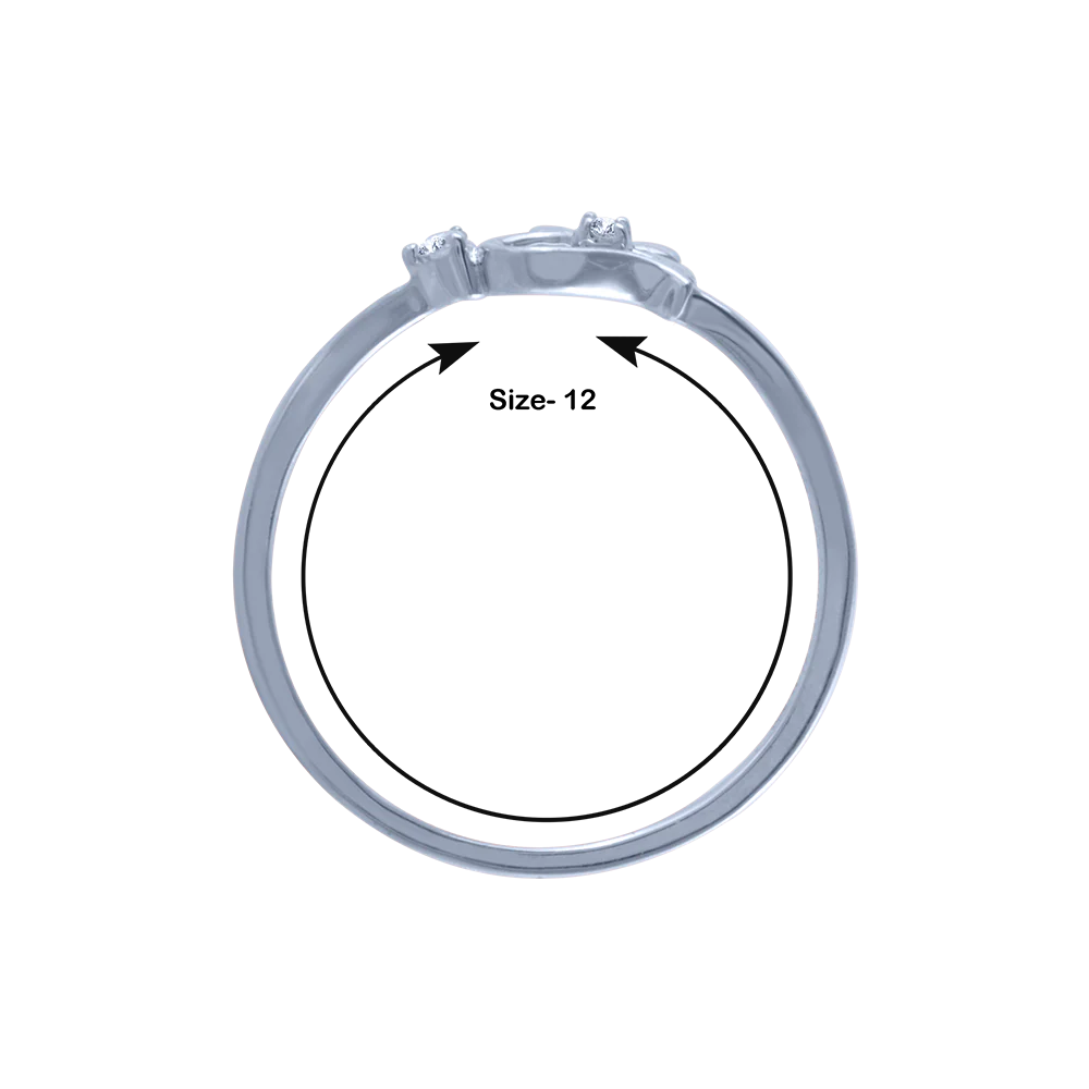 18k (750) White Gold And Diamond Ring For Women - Image 4