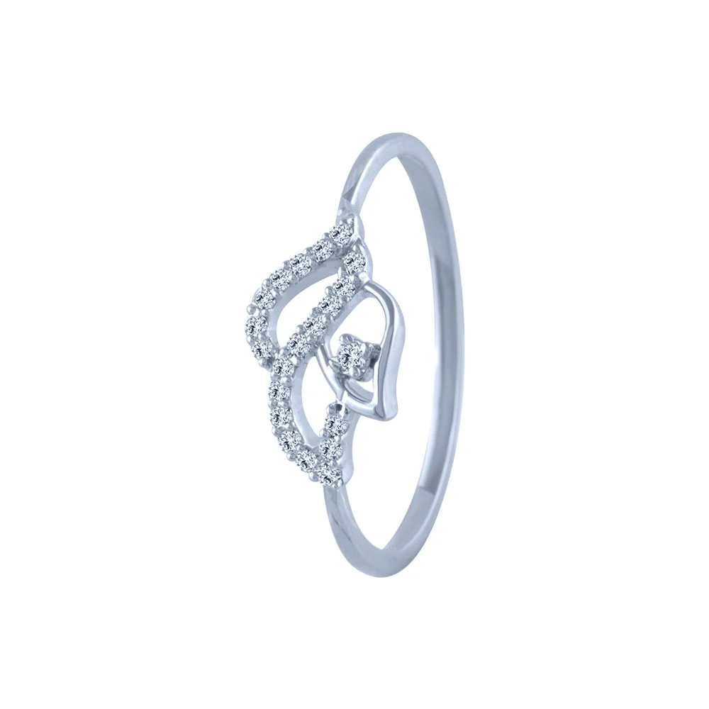 18k (750) White Gold And Diamond Ring For Women