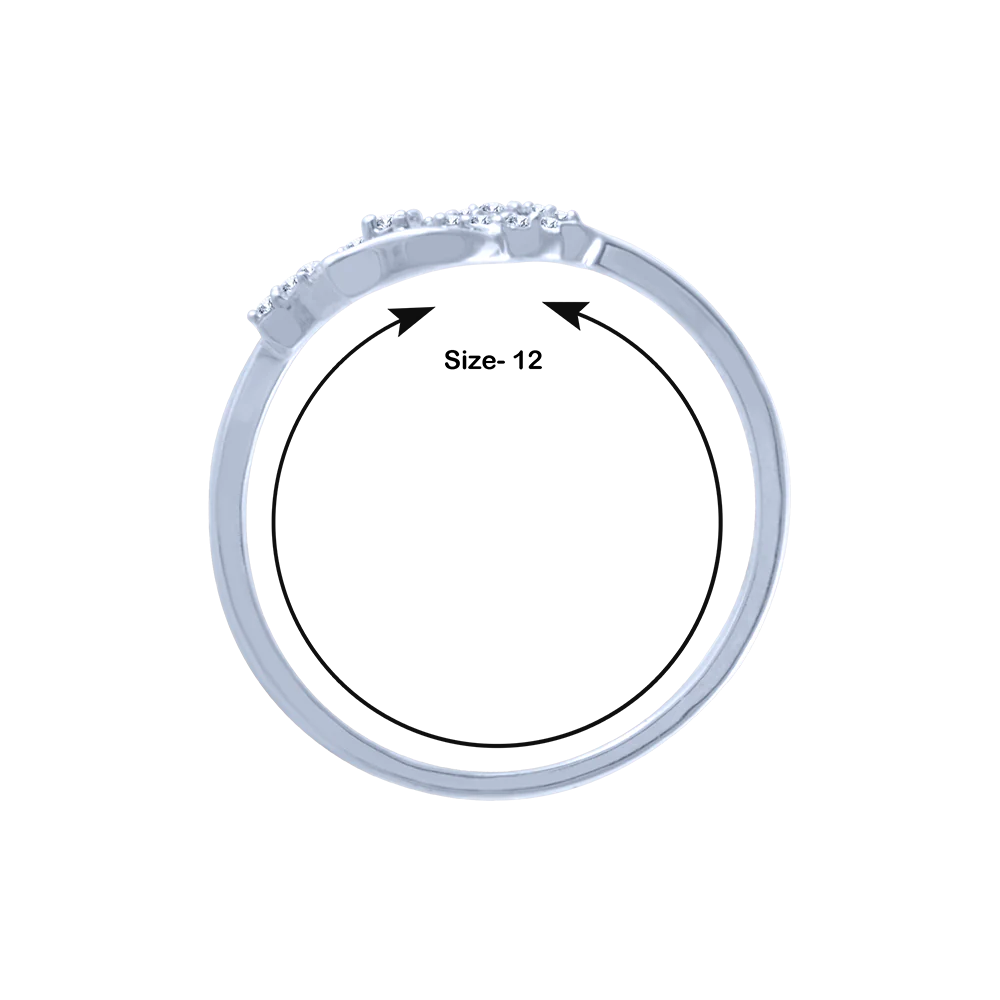 18k (750) White Gold And Diamond Ring For Women - Image 4