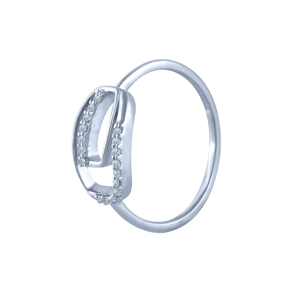 18k (750) White Gold And Diamond Ring For Women - Image 3
