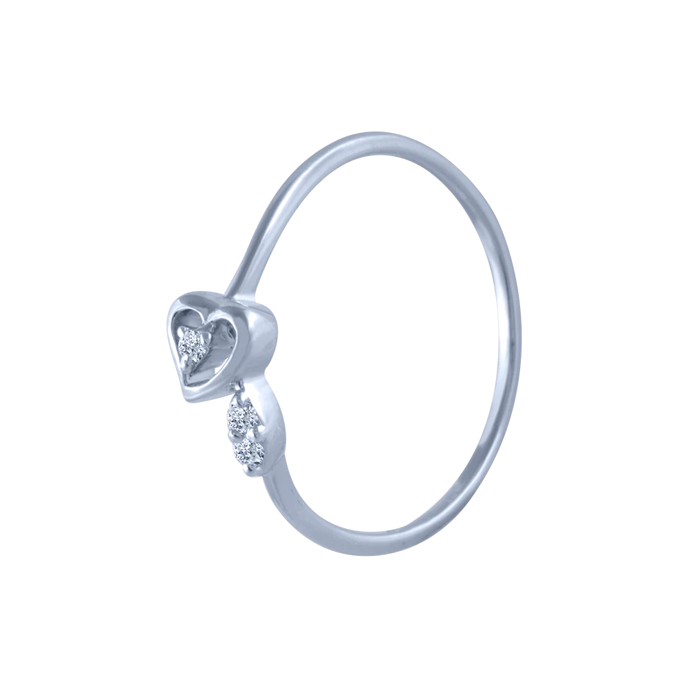 18k (750) White Gold And Diamond Ring For Women - Image 3