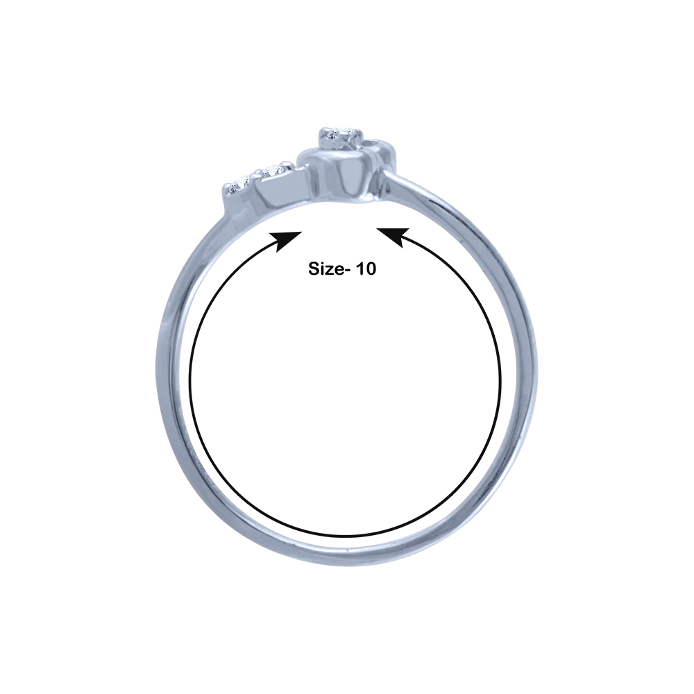 18k (750) White Gold And Diamond Ring For Women - Image 4