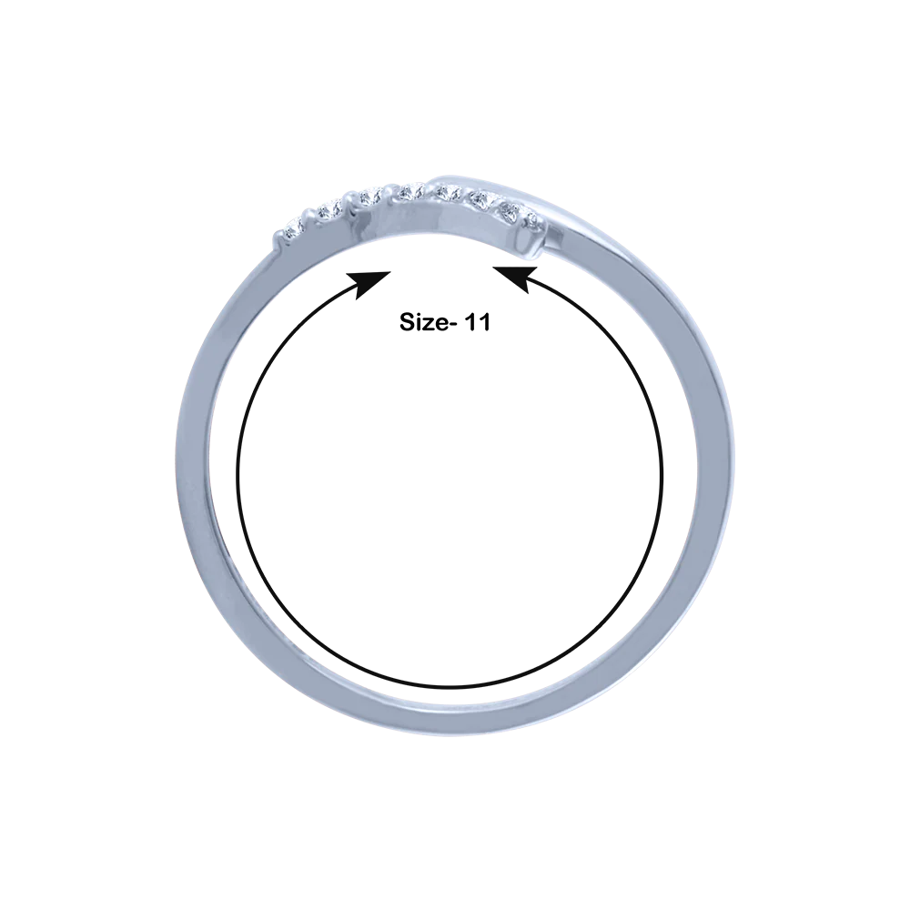 18k (750) White Gold And Diamond Ring For Women - Image 4
