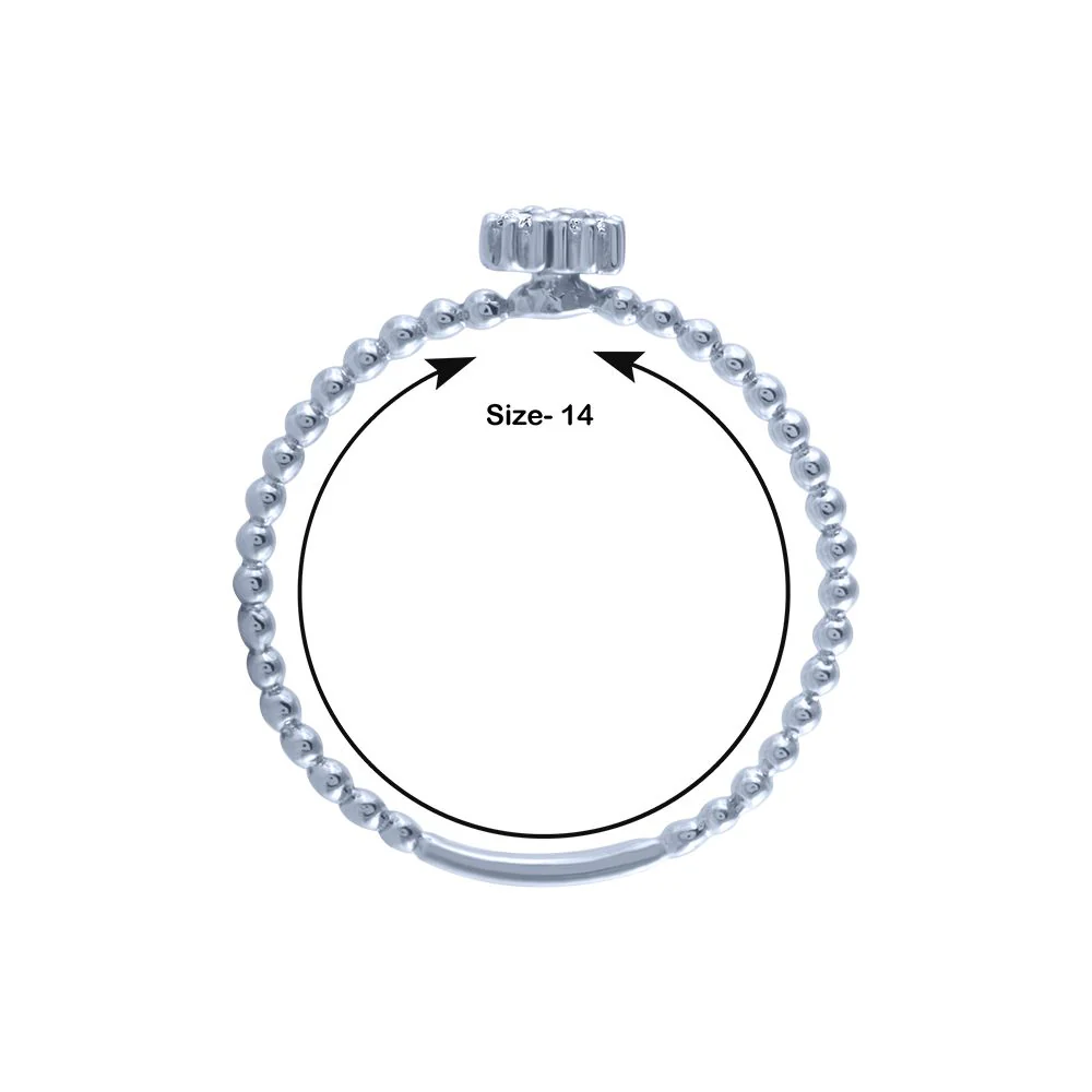18k (750) White Gold And Diamond Ring For Women - Image 4