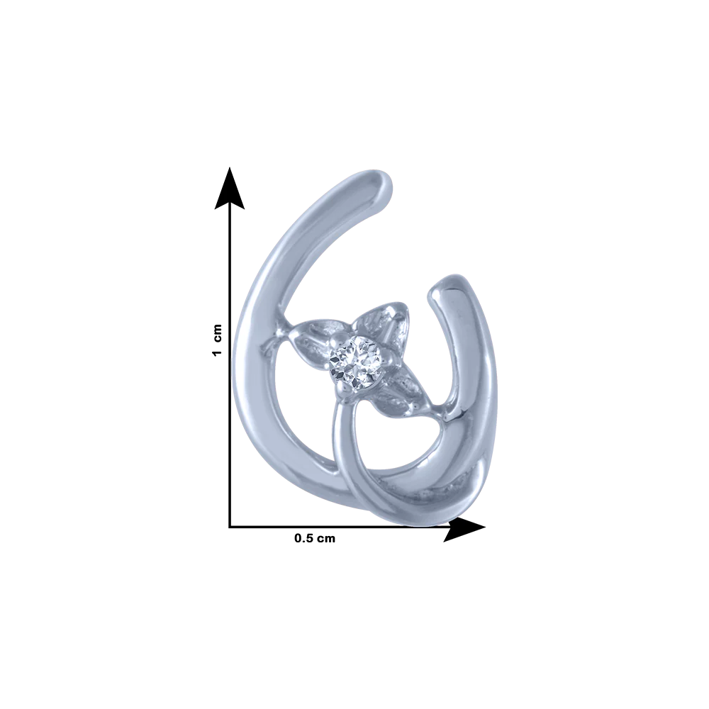 18k (750) White Gold And Diamond Stud Earrings For Women - Image 4