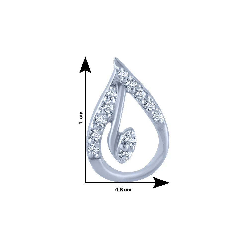 18k (750) White Gold And Diamond Stud Earrings For Women - Image 4
