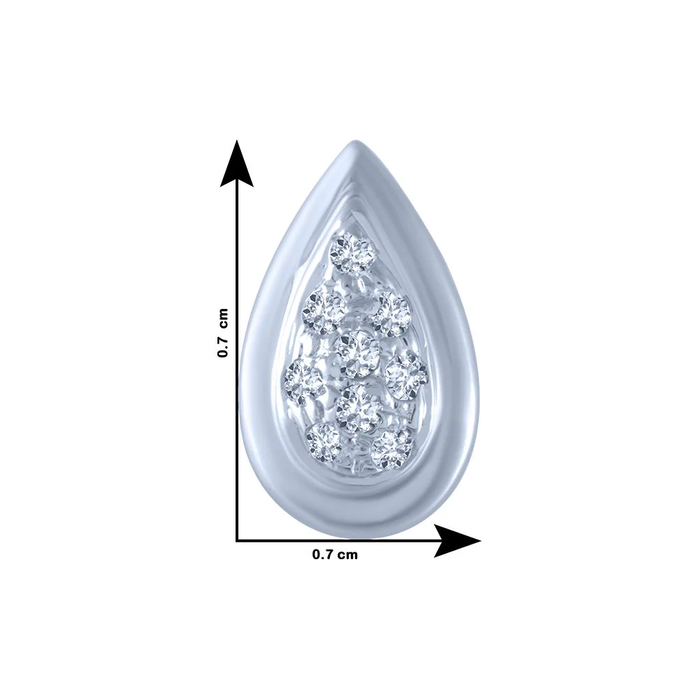 18k (750) White Gold And Diamond Stud Earrings For Women - Image 4