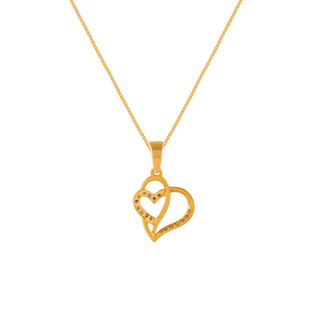 18k (750) Yellow Gold And Diamond Pendant For Women - Image 3