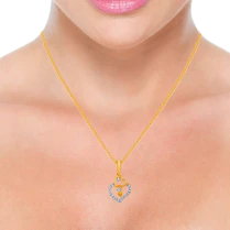 18k (750) Yellow Gold And Diamond Pendant For Women - Image 3