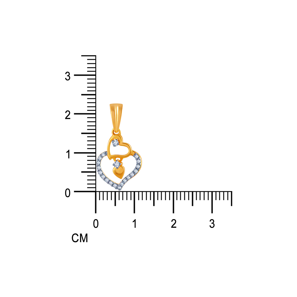 18k (750) Yellow Gold And Diamond Pendant For Women - Image 4