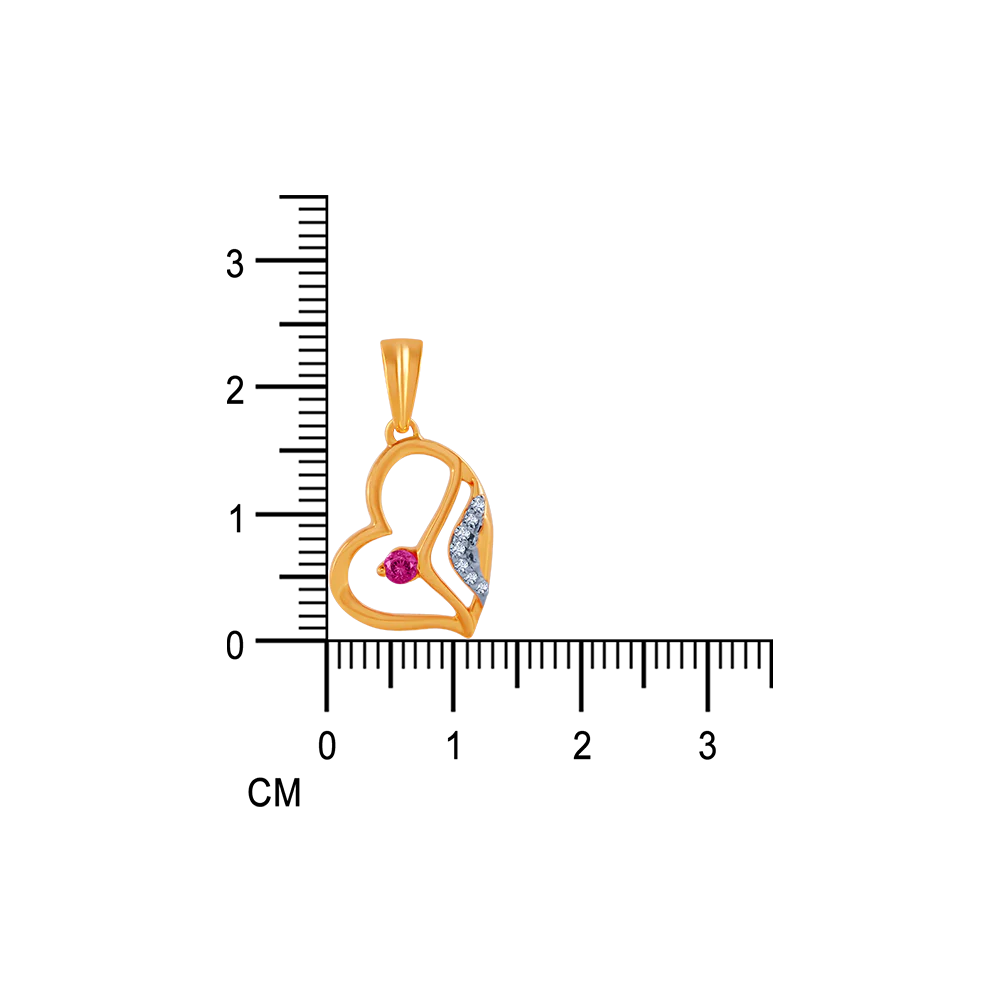 18k (750) Yellow Gold And Diamond Pendant For Women - Image 5