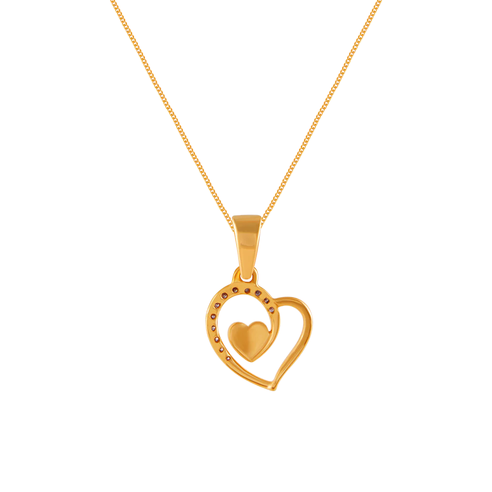 18k (750) Yellow Gold And Diamond Pendant For Women - Image 3