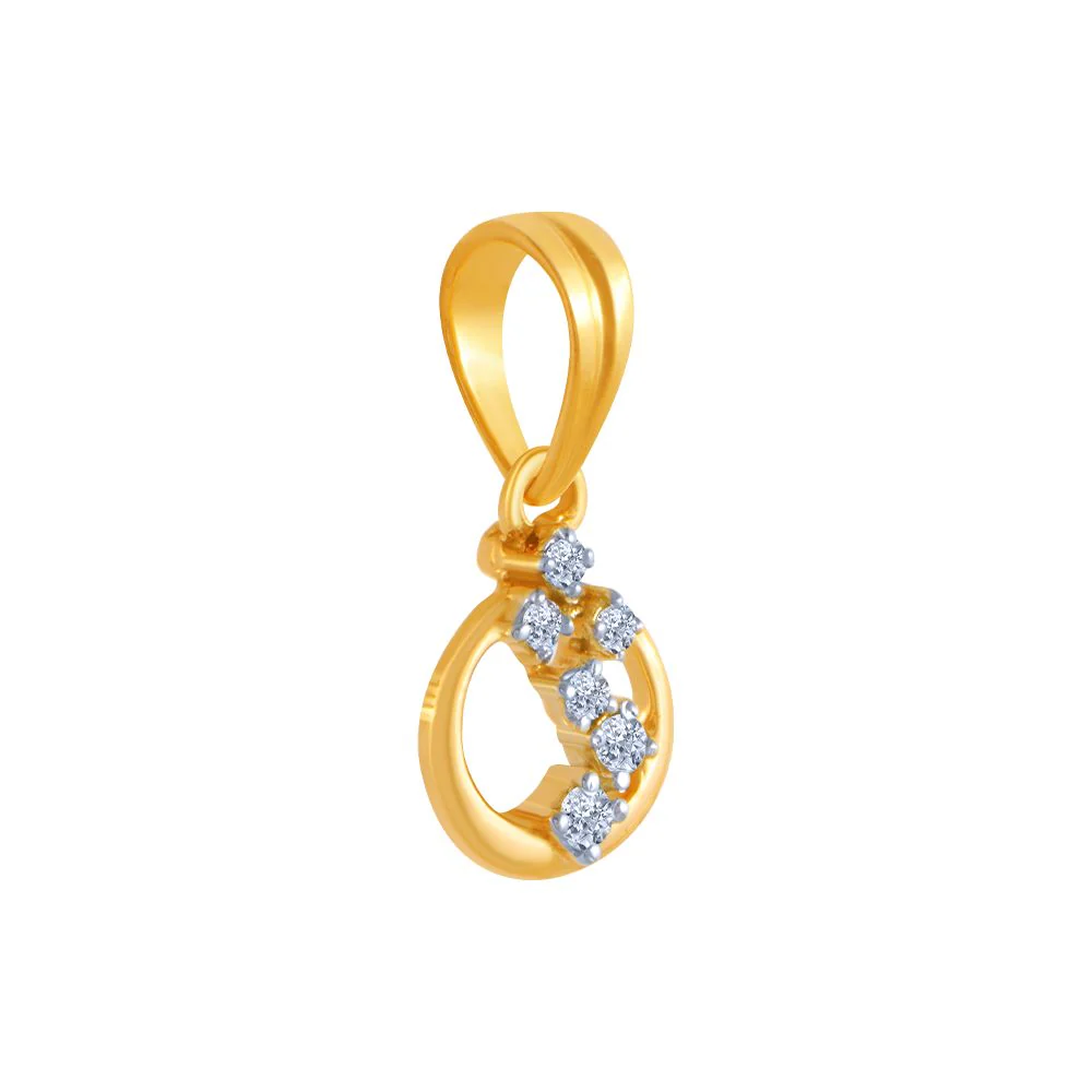 18k (750) Yellow Gold And Diamond Pendant For Women - Image 3
