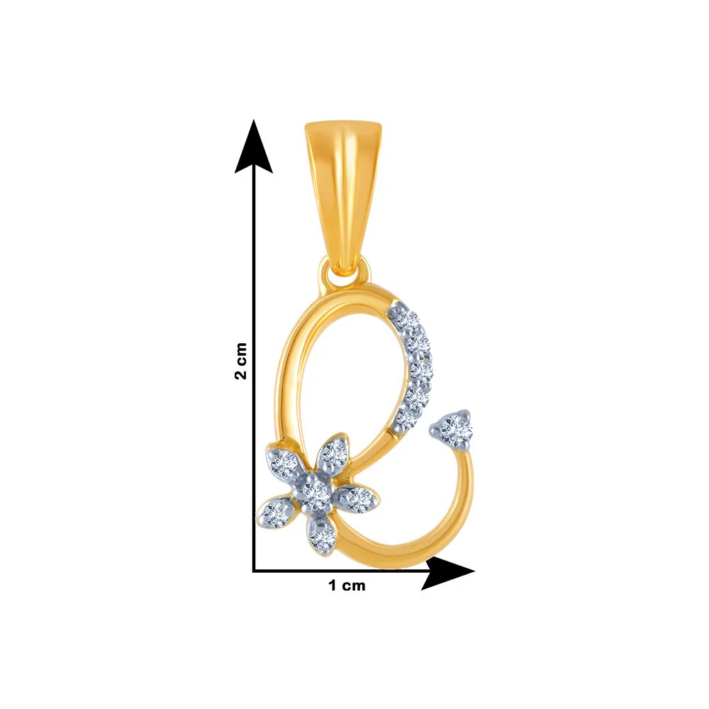 18k (750) Yellow Gold And Diamond Pendant For Women - Image 4