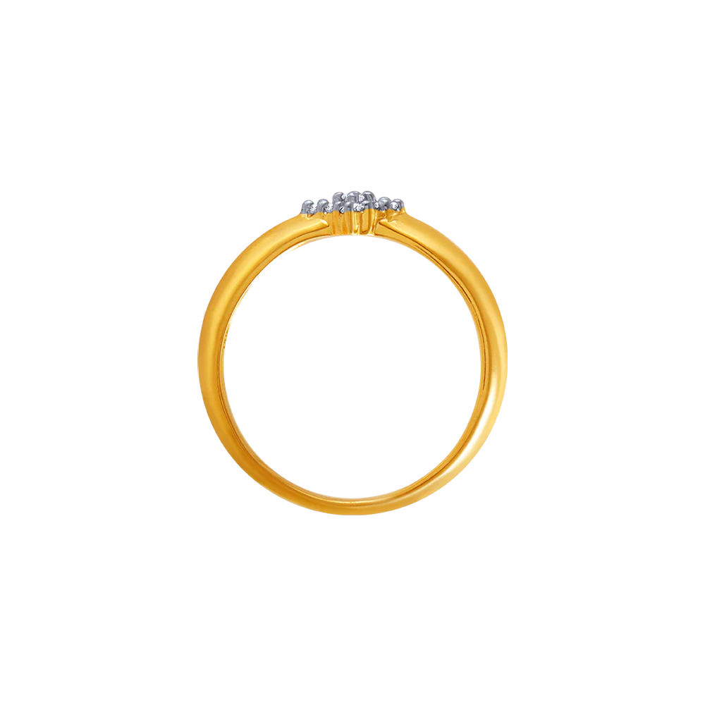 18k (750) Yellow Gold And Diamond Ring For Men - Image 3