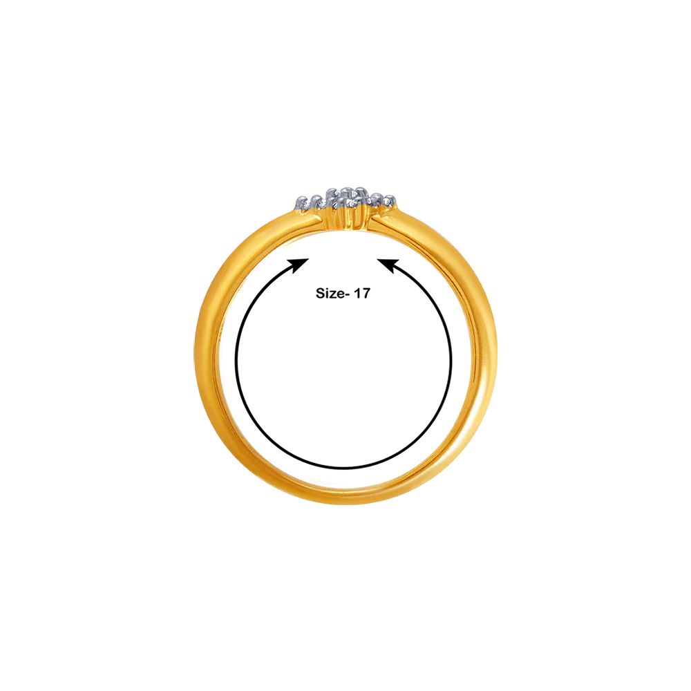 18k (750) Yellow Gold And Diamond Ring For Men - Image 5