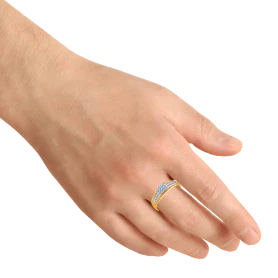 18k (750) Yellow Gold And Diamond Ring For Men - Image 4